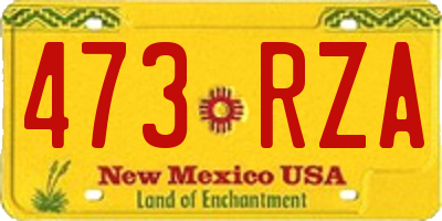 NM license plate 473RZA