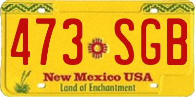 NM license plate 473SGB