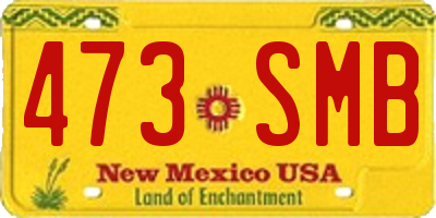 NM license plate 473SMB