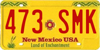 NM license plate 473SMK
