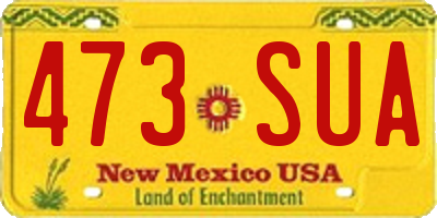 NM license plate 473SUA