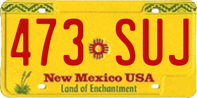 NM license plate 473SUJ