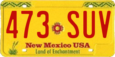 NM license plate 473SUV