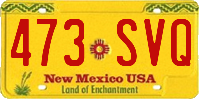 NM license plate 473SVQ