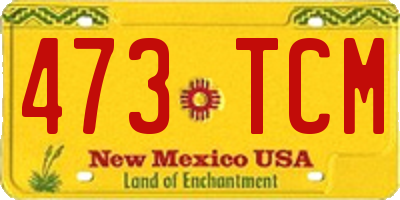 NM license plate 473TCM