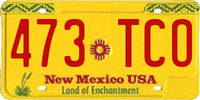 NM license plate 473TCO
