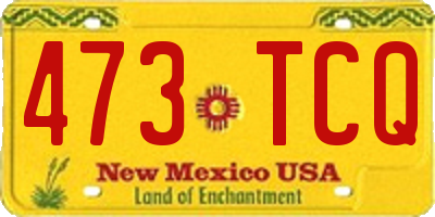 NM license plate 473TCQ