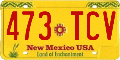 NM license plate 473TCV