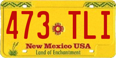 NM license plate 473TLI