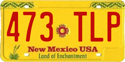 NM license plate 473TLP