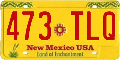 NM license plate 473TLQ
