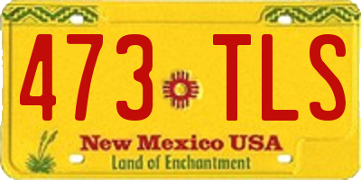 NM license plate 473TLS