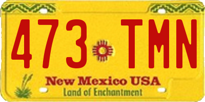 NM license plate 473TMN