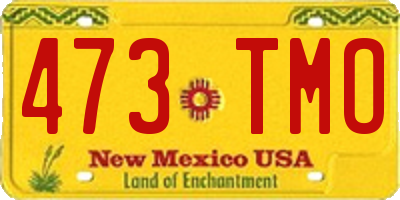 NM license plate 473TMO