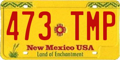 NM license plate 473TMP
