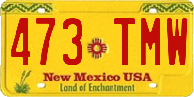 NM license plate 473TMW