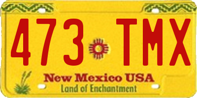 NM license plate 473TMX