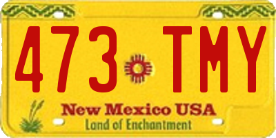 NM license plate 473TMY