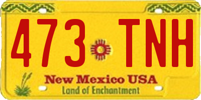 NM license plate 473TNH