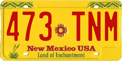 NM license plate 473TNM