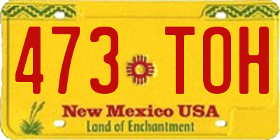 NM license plate 473TOH