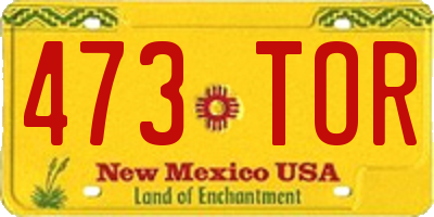 NM license plate 473TOR
