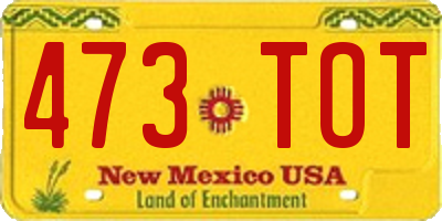 NM license plate 473TOT
