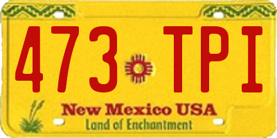 NM license plate 473TPI