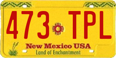NM license plate 473TPL
