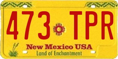 NM license plate 473TPR