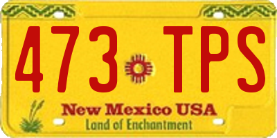 NM license plate 473TPS