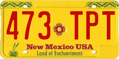 NM license plate 473TPT