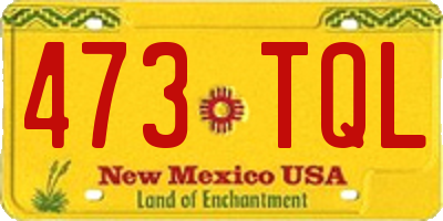 NM license plate 473TQL
