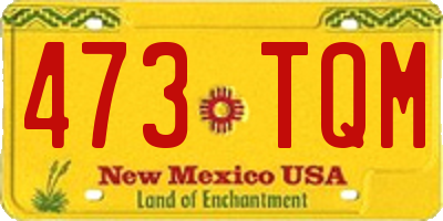 NM license plate 473TQM