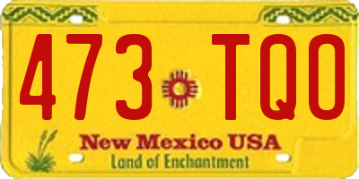 NM license plate 473TQO