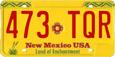 NM license plate 473TQR