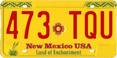 NM license plate 473TQU