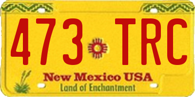 NM license plate 473TRC