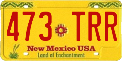 NM license plate 473TRR