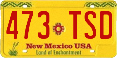 NM license plate 473TSD