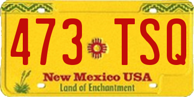NM license plate 473TSQ
