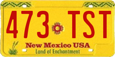 NM license plate 473TST