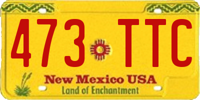 NM license plate 473TTC
