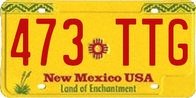NM license plate 473TTG