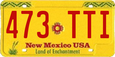 NM license plate 473TTI