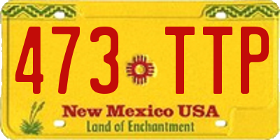 NM license plate 473TTP