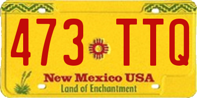 NM license plate 473TTQ