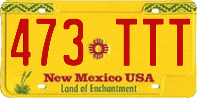 NM license plate 473TTT