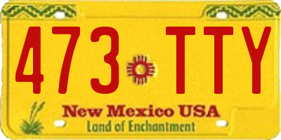 NM license plate 473TTY