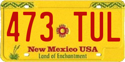 NM license plate 473TUL